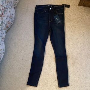 High rise dark wash begging a from Hollster